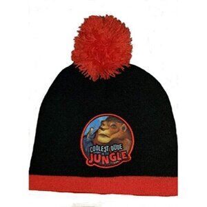 Coolest Dude In The Jungle Beanie Hat With Red Pom Lion King